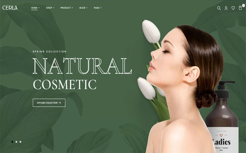 Mẫu website giới thiệu sản phẩm làm đẹp